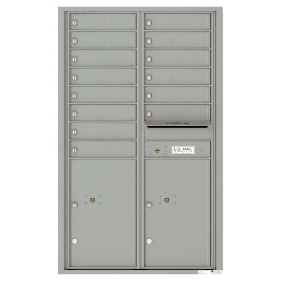 Load image into Gallery viewer, 4C14D-14 - 14 Tenant Doors with 2 Parcel Lockers and Outgoing Mail Compartment - 4C Wall Mount 14-High Mailboxes