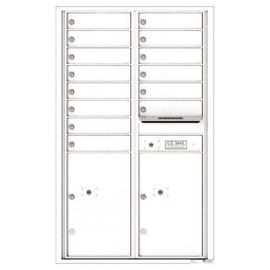 Load image into Gallery viewer, 4C14D-14 - 14 Tenant Doors with 2 Parcel Lockers and Outgoing Mail Compartment - 4C Wall Mount 14-High Mailboxes