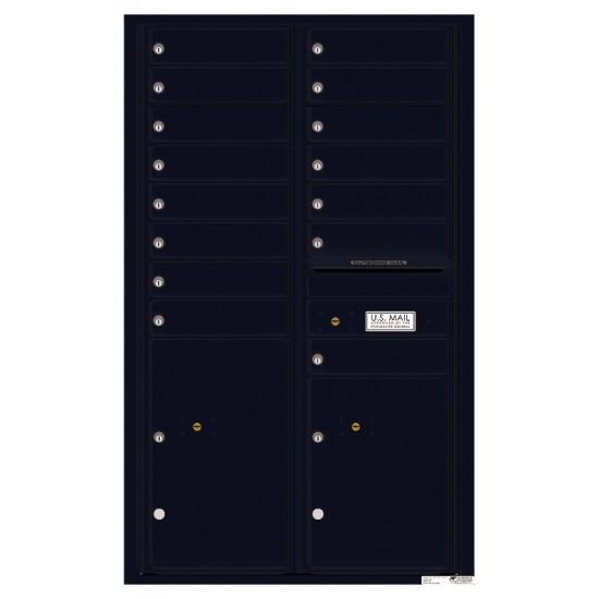 Load image into Gallery viewer, 4C14D-15 - 15 Tenant Doors with 2 Parcel Lockers and Outgoing Mail Compartment - 4C Wall Mount 14-High Mailboxes