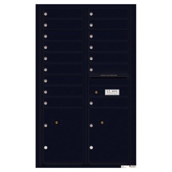 Load image into Gallery viewer, 4C14D-16 - 16 Tenant Doors with 2 Parcel Lockers and Outgoing Mail Compartment - 4C Wall Mount 14-High Mailboxes