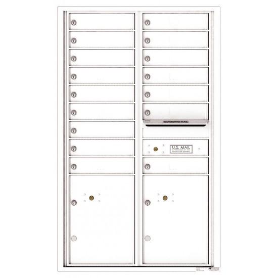 Load image into Gallery viewer, 4C14D-16 - 16 Tenant Doors with 2 Parcel Lockers and Outgoing Mail Compartment - 4C Wall Mount 14-High Mailboxes