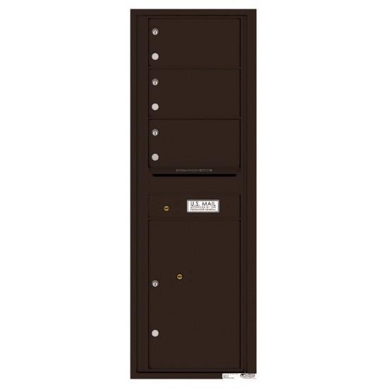 Load image into Gallery viewer, 4C14S-03 - 3 Oversized Tenant Doors with 1 Parcel Locker and Outgoing Mail Compartment - 4C Wall Mount 14-High Mailboxes