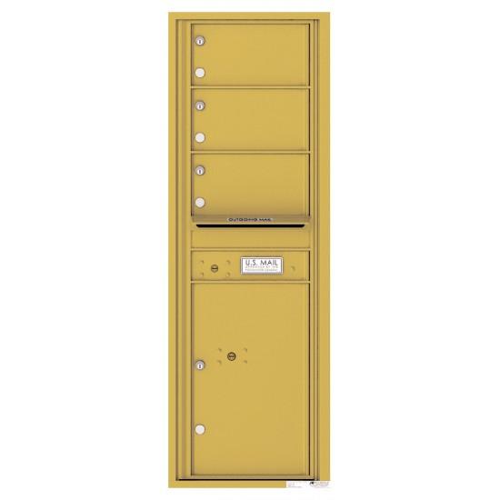 Load image into Gallery viewer, 4C14S-03 - 3 Oversized Tenant Doors with 1 Parcel Locker and Outgoing Mail Compartment - 4C Wall Mount 14-High Mailboxes
