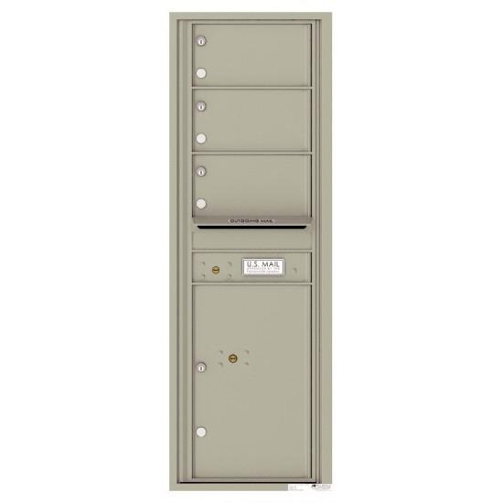 Load image into Gallery viewer, 4C14S-03 - 3 Oversized Tenant Doors with 1 Parcel Locker and Outgoing Mail Compartment - 4C Wall Mount 14-High Mailboxes