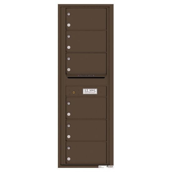 Load image into Gallery viewer, 4C14S-06 - 6 Over-Sized Tenant Doors with Outgoing Mail Compartment - 4C Wall Mount 14-High Mailboxes