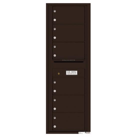 Load image into Gallery viewer, 4C14S-06 - 6 Over-Sized Tenant Doors with Outgoing Mail Compartment - 4C Wall Mount 14-High Mailboxes