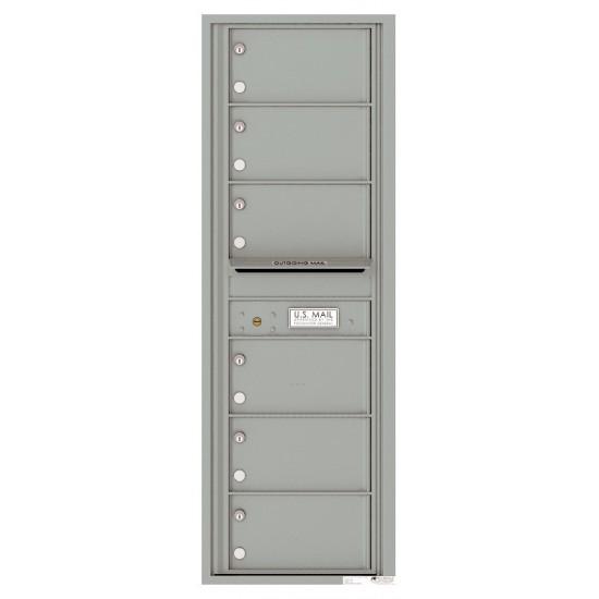 Load image into Gallery viewer, 4C14S-06 - 6 Over-Sized Tenant Doors with Outgoing Mail Compartment - 4C Wall Mount 14-High Mailboxes