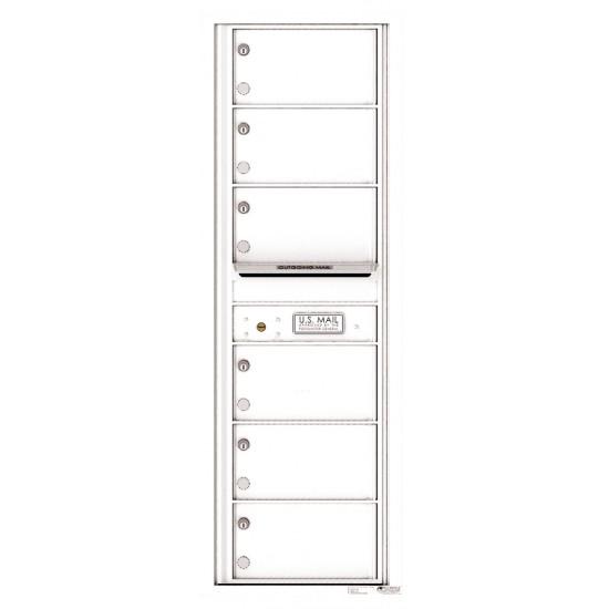 Load image into Gallery viewer, 4C14S-06 - 6 Over-Sized Tenant Doors with Outgoing Mail Compartment - 4C Wall Mount 14-High Mailboxes