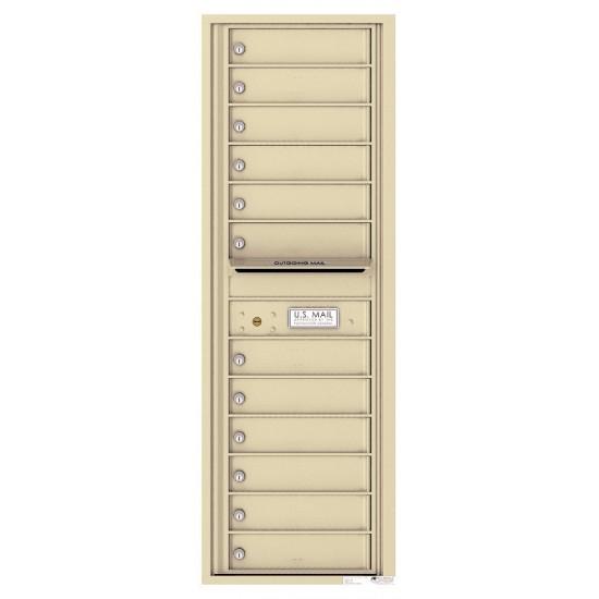 Load image into Gallery viewer, 4C14S-12 - 12 Tenant Doors with Outgoing Mail Compartment - 4C Wall Mount 14-High Mailboxes