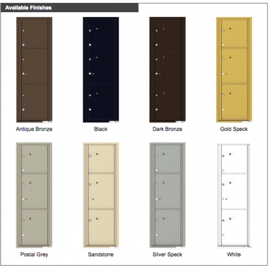 Load image into Gallery viewer, 4C14S-3P - 3 Parcel Doors Unit - 4C Wall Mount 14-High