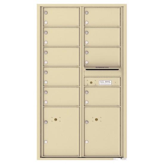Load image into Gallery viewer, 4C15D-09 - 9 Oversized Tenant Doors with 2 Parcel Lockers and Outgoing Mail Compartment - 4C Wall Mount 15-High Mailboxes