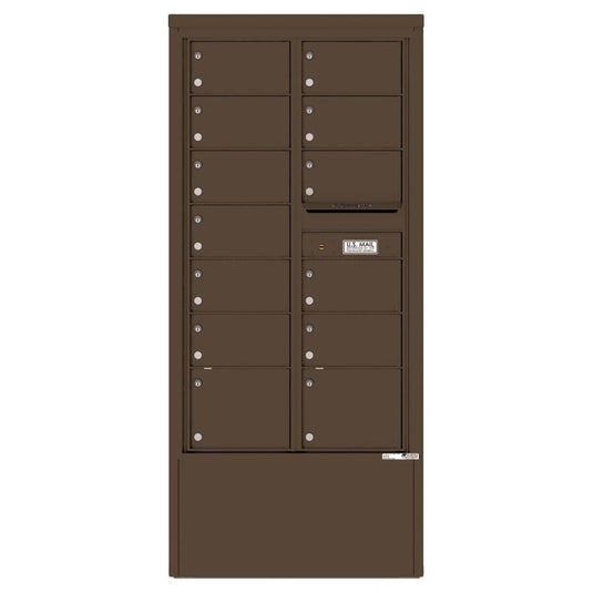 4C15D-13-D - 13 Tenant Doors and Outgoing Mail Compartment - 4C Depot Mailbox Module