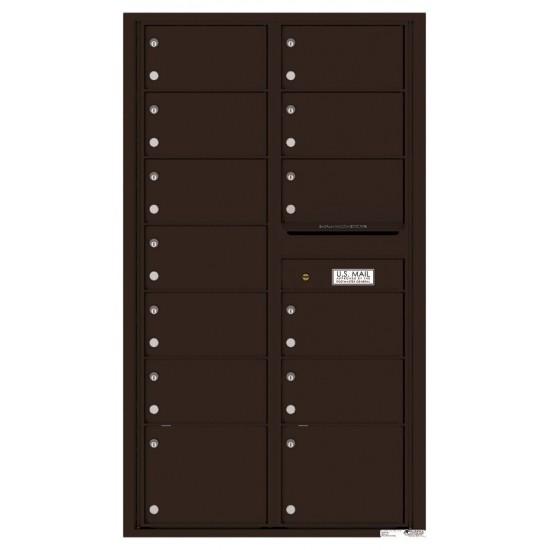 Load image into Gallery viewer, 4C15D-13 - 13 Oversized Tenant Doors and Outgoing Mail Compartment - 4C Wall Mount 15-High Mailboxes