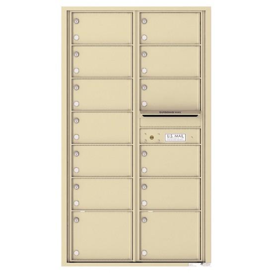 Load image into Gallery viewer, 4C15D-13 - 13 Oversized Tenant Doors and Outgoing Mail Compartment - 4C Wall Mount 15-High Mailboxes