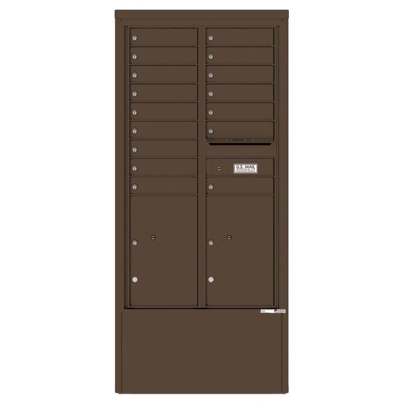 Load image into Gallery viewer, 4C15D-16-D - 16 Tenant Doors with 2 Parcel Lockers and Outgoing Mail Compartment - 4C Depot Mailbox Module