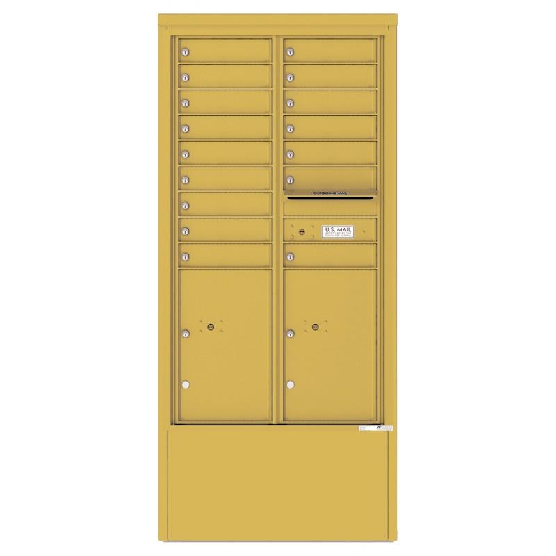 Load image into Gallery viewer, 4C15D-16-D - 16 Tenant Doors with 2 Parcel Lockers and Outgoing Mail Compartment - 4C Depot Mailbox Module