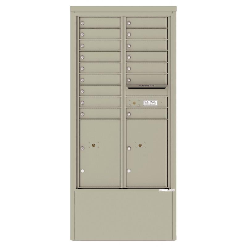 Load image into Gallery viewer, 4C15D-16-D - 16 Tenant Doors with 2 Parcel Lockers and Outgoing Mail Compartment - 4C Depot Mailbox Module