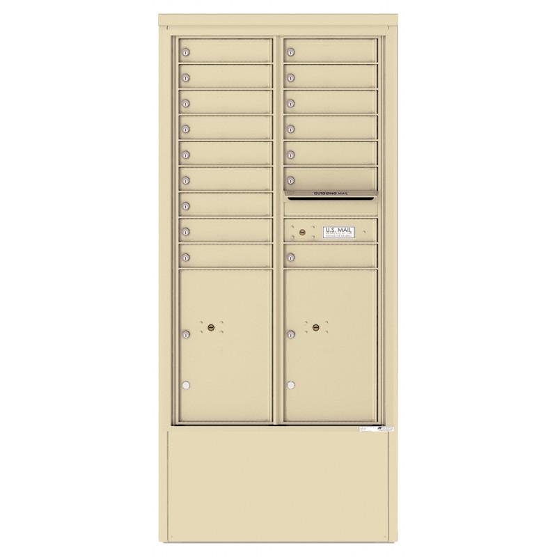 Load image into Gallery viewer, 4C15D-16-D - 16 Tenant Doors with 2 Parcel Lockers and Outgoing Mail Compartment - 4C Depot Mailbox Module