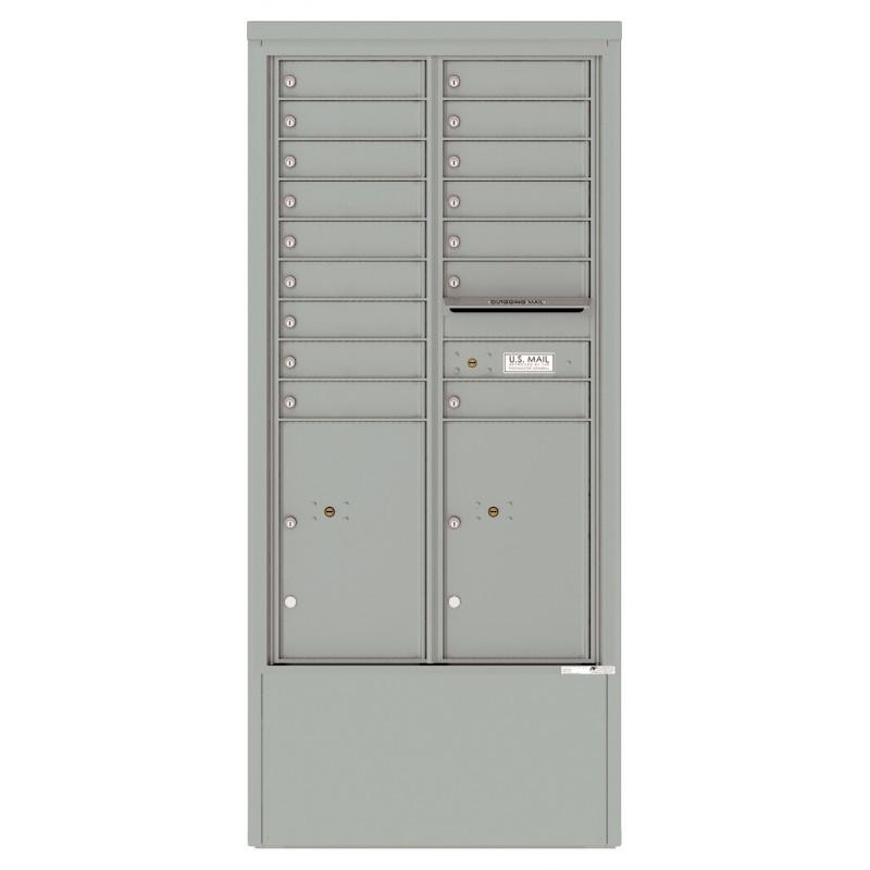 Load image into Gallery viewer, 4C15D-16-D - 16 Tenant Doors with 2 Parcel Lockers and Outgoing Mail Compartment - 4C Depot Mailbox Module