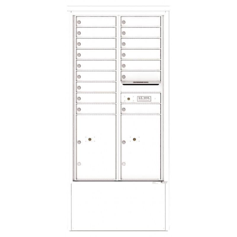 Load image into Gallery viewer, 4C15D-16-D - 16 Tenant Doors with 2 Parcel Lockers and Outgoing Mail Compartment - 4C Depot Mailbox Module