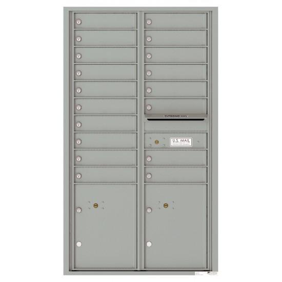 Load image into Gallery viewer, 4C15D-18 - 18 Tenant Doors with 2 Parcel Lockers and Outgoing Mail Compartment - 4C Wall Mount 15-High Mailboxes
