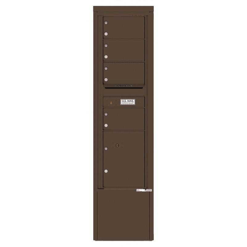 Load image into Gallery viewer, 4C15S-04-D - 4 Tenant Doors with 1 Parcel Locker and Outgoing Mail Compartment - 4C Depot Mailbox Module