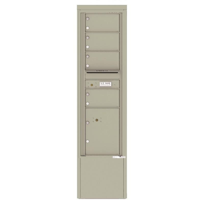 Load image into Gallery viewer, 4C15S-04-D - 4 Tenant Doors with 1 Parcel Locker and Outgoing Mail Compartment - 4C Depot Mailbox Module