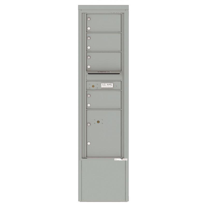 Load image into Gallery viewer, 4C15S-04-D - 4 Tenant Doors with 1 Parcel Locker and Outgoing Mail Compartment - 4C Depot Mailbox Module