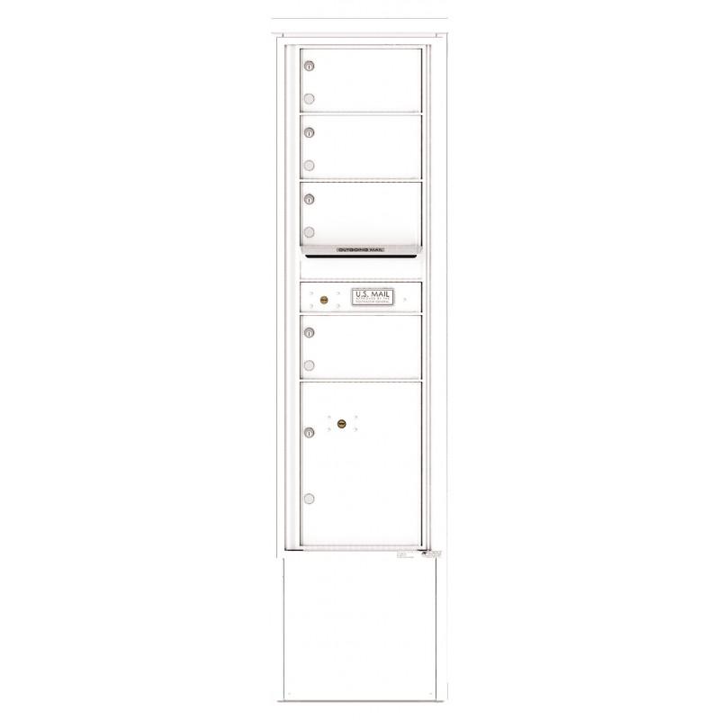 Load image into Gallery viewer, 4C15S-04-D - 4 Tenant Doors with 1 Parcel Locker and Outgoing Mail Compartment - 4C Depot Mailbox Module