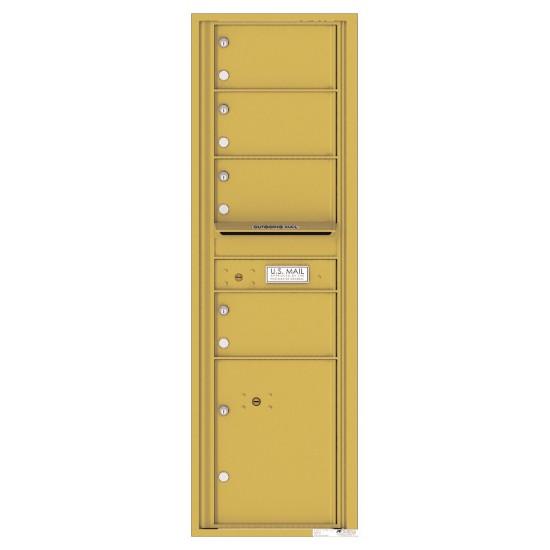 Load image into Gallery viewer, 4C15S-04 - 4 Oversized Tenant Doors with 1 Parcel Locker and Outgoing Mail Compartment - 4C Wall Mount 15-High Mailboxes