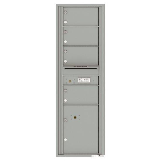 Load image into Gallery viewer, 4C15S-04 - 4 Oversized Tenant Doors with 1 Parcel Locker and Outgoing Mail Compartment - 4C Wall Mount 15-High Mailboxes