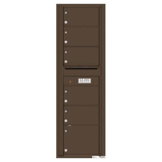 Load image into Gallery viewer, 4C15S-06 - 6 Oversized Tenant Doors with Outgoing Mail Compartment - 4C Wall Mount 15-High Mailboxes