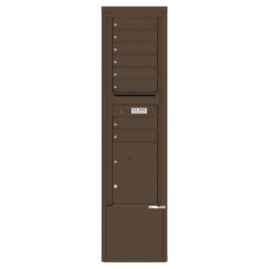 4C15S-08-D - 8 Tenant Doors with 1 Parcel Locker and Outgoing Mail Compartment - 4C Depot Mailbox Module