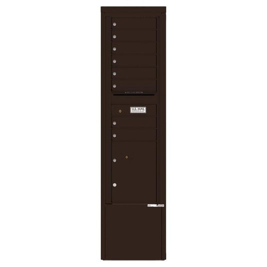 4C15S-08-D - 8 Tenant Doors with 1 Parcel Locker and Outgoing Mail Compartment - 4C Depot Mailbox Module