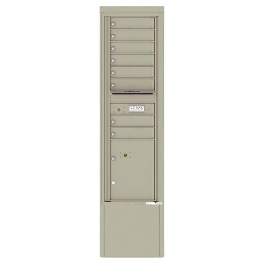 4C15S-08-D - 8 Tenant Doors with 1 Parcel Locker and Outgoing Mail Compartment - 4C Depot Mailbox Module