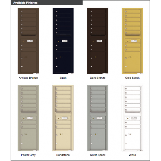 Load image into Gallery viewer, 4C15S-08 - 8 Tenant Doors with 1 Parcel Locker and Outgoing Mail Compartment - 4C Wall Mount 15-High Mailboxes