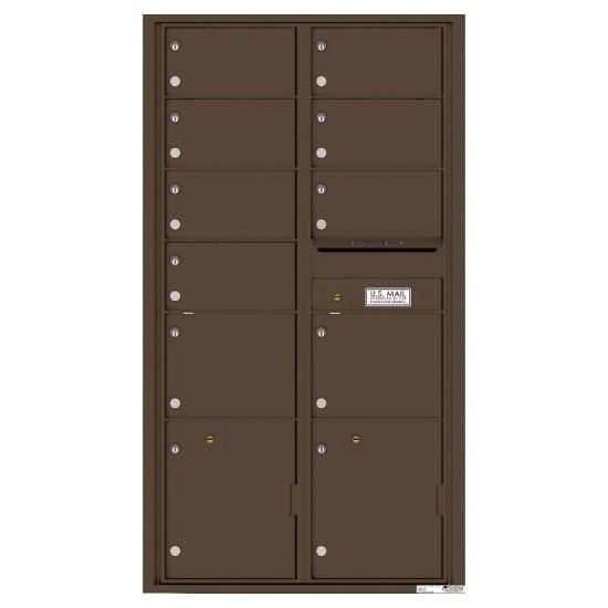 Load image into Gallery viewer, 4C16D-09 - 9 Oversized Tenant Doors with 2 Parcel Lockers and Outgoing Mail Compartment - 4C Wall Mount Max Height Mailboxes