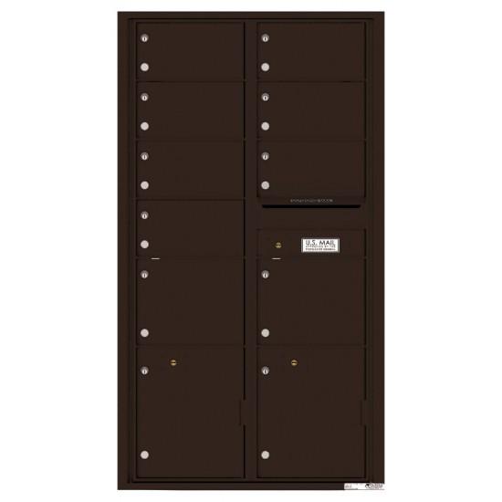 Load image into Gallery viewer, 4C16D-09 - 9 Oversized Tenant Doors with 2 Parcel Lockers and Outgoing Mail Compartment - 4C Wall Mount Max Height Mailboxes