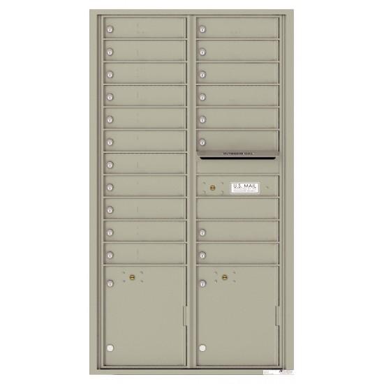 Load image into Gallery viewer, 4C16D-19 - 19 Tenant Doors with 2 Parcel Lockers and Outgoing Mail Compartment - 4C Wall Mount Max Height Mailboxes