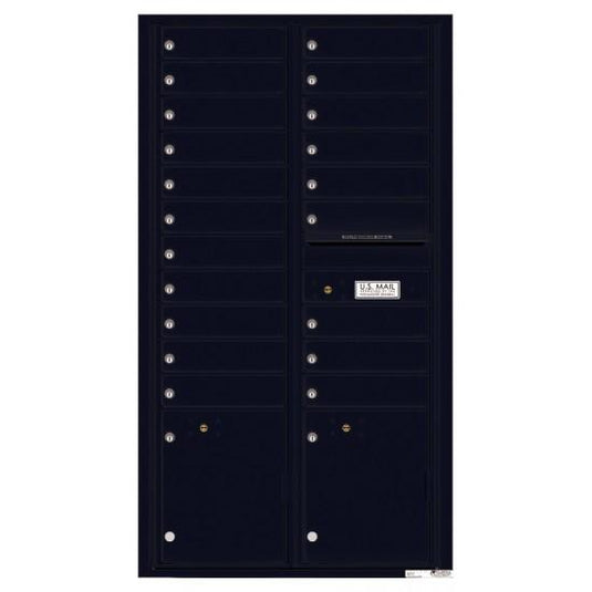 4C16D-20 - 20 Tenant Doors with 2 Parcel Lockers and Outgoing Mail Compartment - 4C Wall Mount Max Height Mailboxes