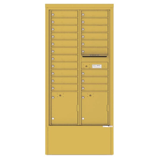 4C16D-20-D - 20 Tenant Doors with 2 Parcel Lockers and Outgoing Mail Compartment - 4C Depot Mailbox Module