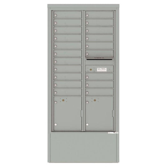 4C16D-20-D - 20 Tenant Doors with 2 Parcel Lockers and Outgoing Mail Compartment - 4C Depot Mailbox Module