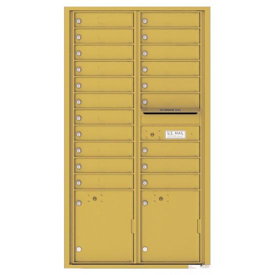 Load image into Gallery viewer, 4C16D-20 - 20 Tenant Doors with 2 Parcel Lockers and Outgoing Mail Compartment - 4C Wall Mount Max Height Mailboxes