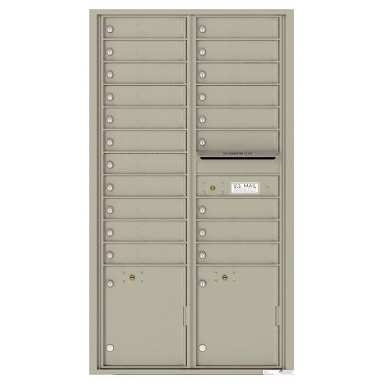 Load image into Gallery viewer, 4C16D-20 - 20 Tenant Doors with 2 Parcel Lockers and Outgoing Mail Compartment - 4C Wall Mount Max Height Mailboxes