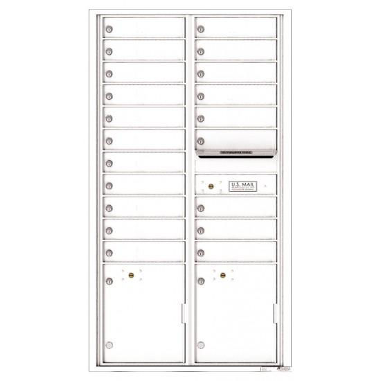 Load image into Gallery viewer, 4C16D-20 - 20 Tenant Doors with 2 Parcel Lockers and Outgoing Mail Compartment - 4C Wall Mount Max Height Mailboxes