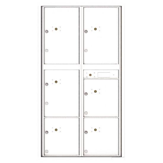 Load image into Gallery viewer, 4C16D-6P - 6 Parcel Doors Unit - 4C Wall Mount Max Height