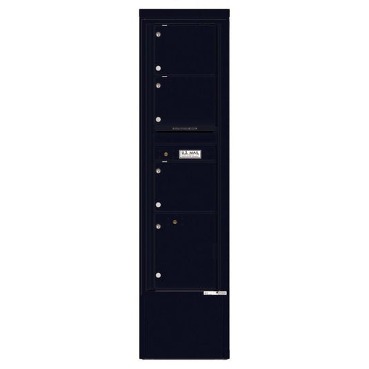4C16S-03-D - 3 Tenant Doors with 1 Parcel Locker and Outgoing Mail Compartment - 4C Depot Mailbox Module