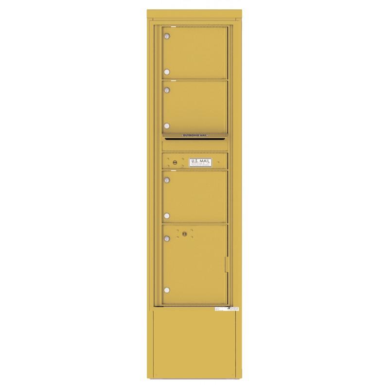 Load image into Gallery viewer, 4C16S-03-D - 3 Tenant Doors with 1 Parcel Locker and Outgoing Mail Compartment - 4C Depot Mailbox Module