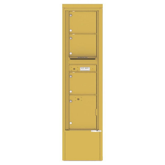 4C16S-03-D - 3 Tenant Doors with 1 Parcel Locker and Outgoing Mail Compartment - 4C Depot Mailbox Module