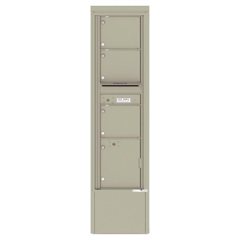 Load image into Gallery viewer, 4C16S-03-D - 3 Tenant Doors with 1 Parcel Locker and Outgoing Mail Compartment - 4C Depot Mailbox Module